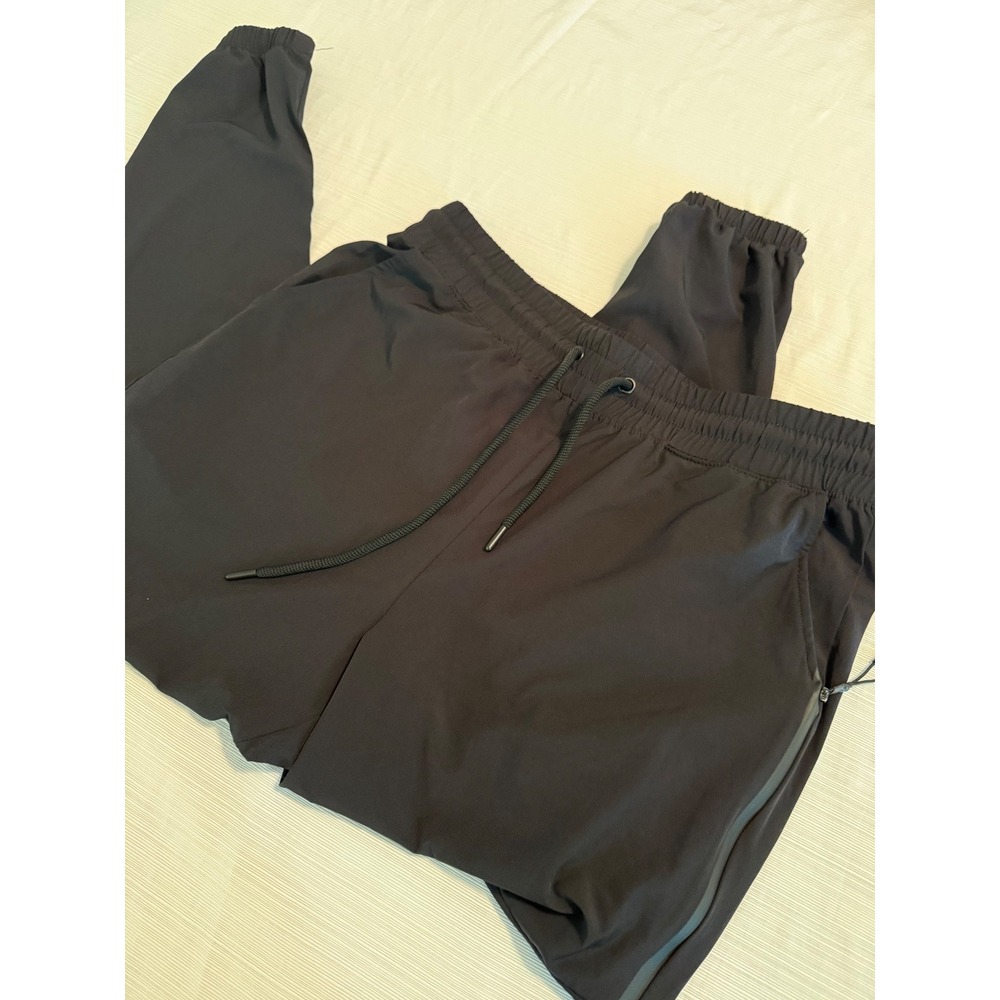 Athletex‎ Mens Performance Joggers Black Elastic Waist Drawstring Size Large